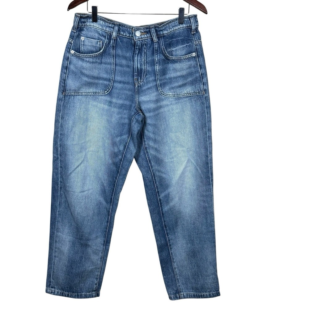 PILCRO Womens The Jenna Mid-Rise Relaxed Jeans Women's Size XS Blue